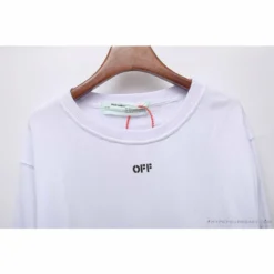 Hypeyourbeast OFF-WHITE Classic Basic Cotton Terry Long Sleeve Shirt 'WHITE'