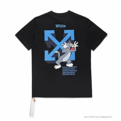 Hypeyourbeast OFF-WHITE Tom And Jerry Loose Tee Shirt 'BLACK' T-Shirts