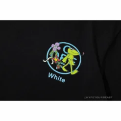 Hypeyourbeast OFF-WHITE Floral And Frog Pattern Tee Shirt 'BLACK' T-Shirts