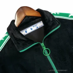 Hypeyourbeast OFF-WHITE Side Webbing Casual Green Letter Hoodie