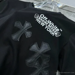 Hypeyourbeast OFF-WHITE Chrome Hearts Tee Shirt 'BLACK' T-Shirts