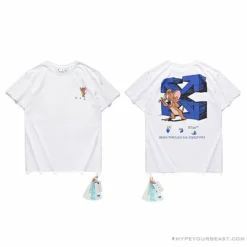 Hypeyourbeast OFF-WHITE Classic Animated Tom And Jerry Arrow Tee Shirt 'WHITE' T-Shirts