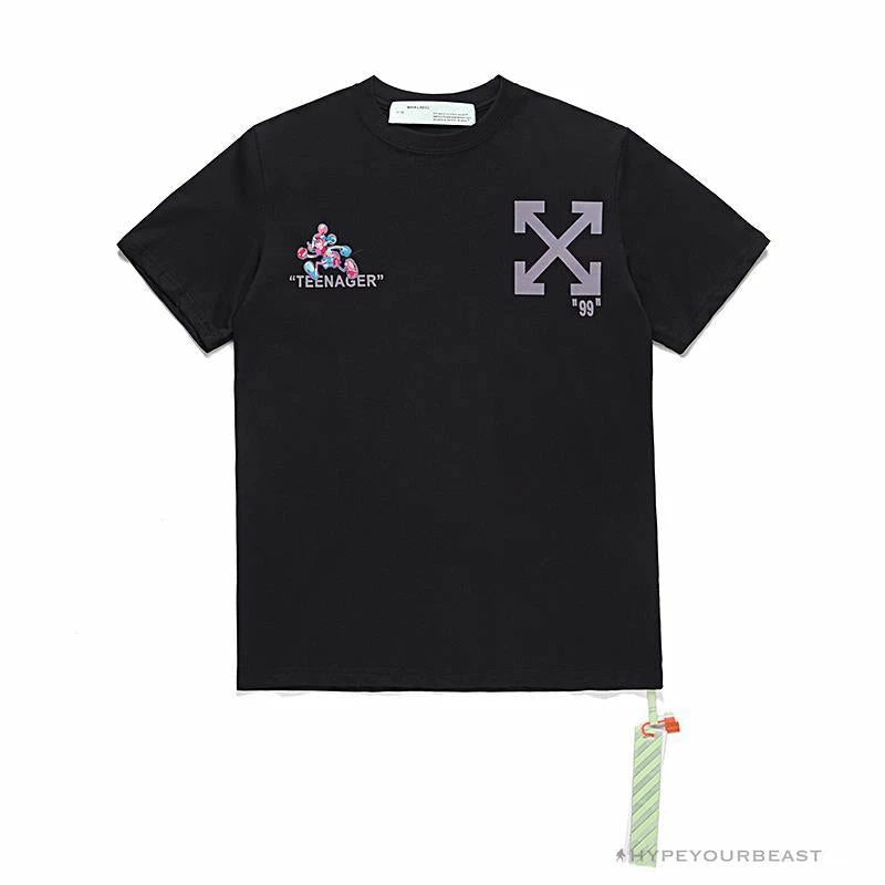Hypeyourbeast T-Shirts OFF-WHITE Joint Running Mickey Mouse Arrow Tee Shirt 'BLACK' 1 Hypeyourbeast T-Shirts OFF-WHITE Joint Running Mickey Mouse Arrow Tee Shirt 'BLACK'