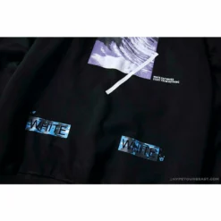 Hypeyourbeast OFF-WHITE Classic Wave Oil Painting Cotton Terry Long Sleeve Shirt 'BLACK' Shirts