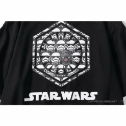 Hypeyourbeast BAPE X Star Wars Collaboration Black Warrior Tee Shirt 'BLACK'
