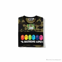 Hypeyourbeast BAPE KIDS Color Ape Head Camouflage Tee Shirt 'GREEN' Clothes