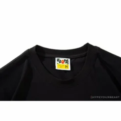 Hypeyourbeast BAPE Ape Man Head 28th Anniversary Camouflage Color Block Tee 'BLACK'
