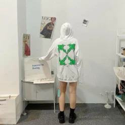 HypeYourBeast Off-White Green Hoodie - White Hoodies & Jackets