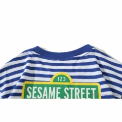 Hypeyourbeast Clothes BAPE Baby Milo Sesame Street Striped Tee Shirt 'BLUE'