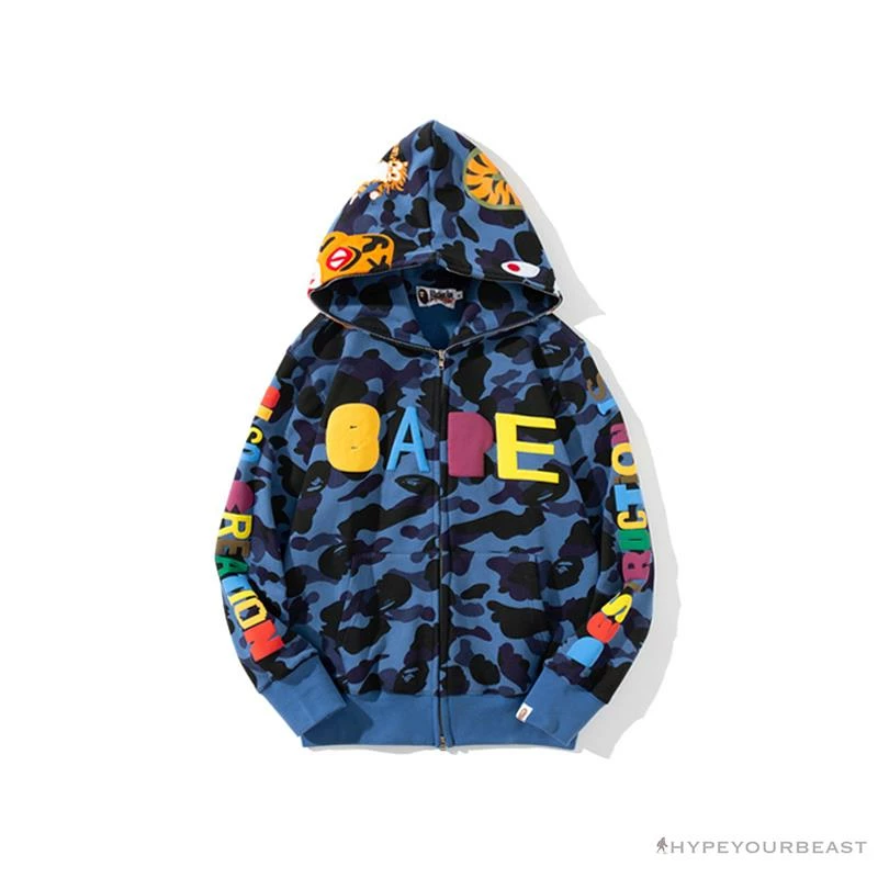 Hypeyourbeast BAPE X Readymade Tiger Head Foam Camouflage Hoodie 'BLUE' Clothes 1 Hypeyourbeast BAPE X Readymade Tiger Head Foam Camouflage Hoodie 'BLUE' Clothes