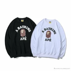 Hypeyourbeast BAPE X Bathing Ape Head Long Sleeve Shirt 'BLACK'