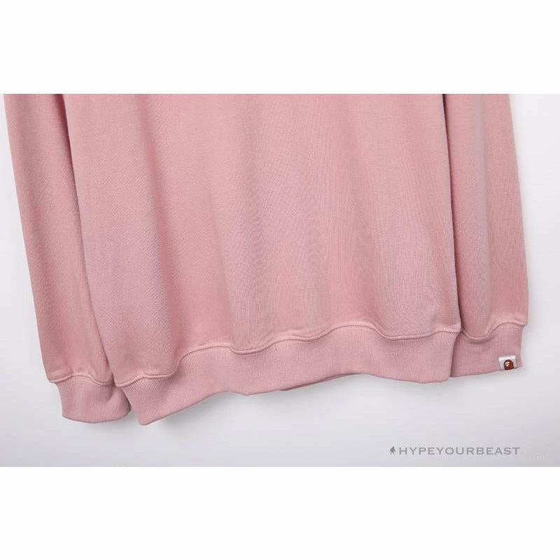 Hypeyourbeast BAPE Classic Ape Head Embroidered Long Sleeve Shirt 'PINK' Clothes 5 Hypeyourbeast BAPE Classic Ape Head Embroidered Long Sleeve Shirt 'PINK' Clothes