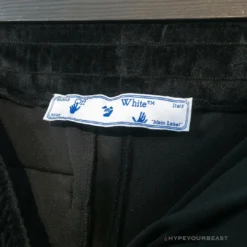 Hypeyourbeast OFF-WHITE Side Webbing Casual Green Letter Pants