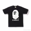 Hypeyourbeast BAPE Luminous Spots Camouflage Great Ape Man White Head Cotton Short Sleeve Tee Shirt 'BLACK' Clothes