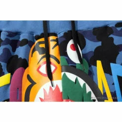 Hypeyourbeast BAPE X READYMADE Tiger Head Foam Camouflage Shorts 'BLUE' Clothes