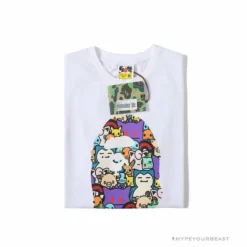 Hypeyourbeast BAPE Pokémon Co-branded Ape Head Tee Shirt 'WHITE'
