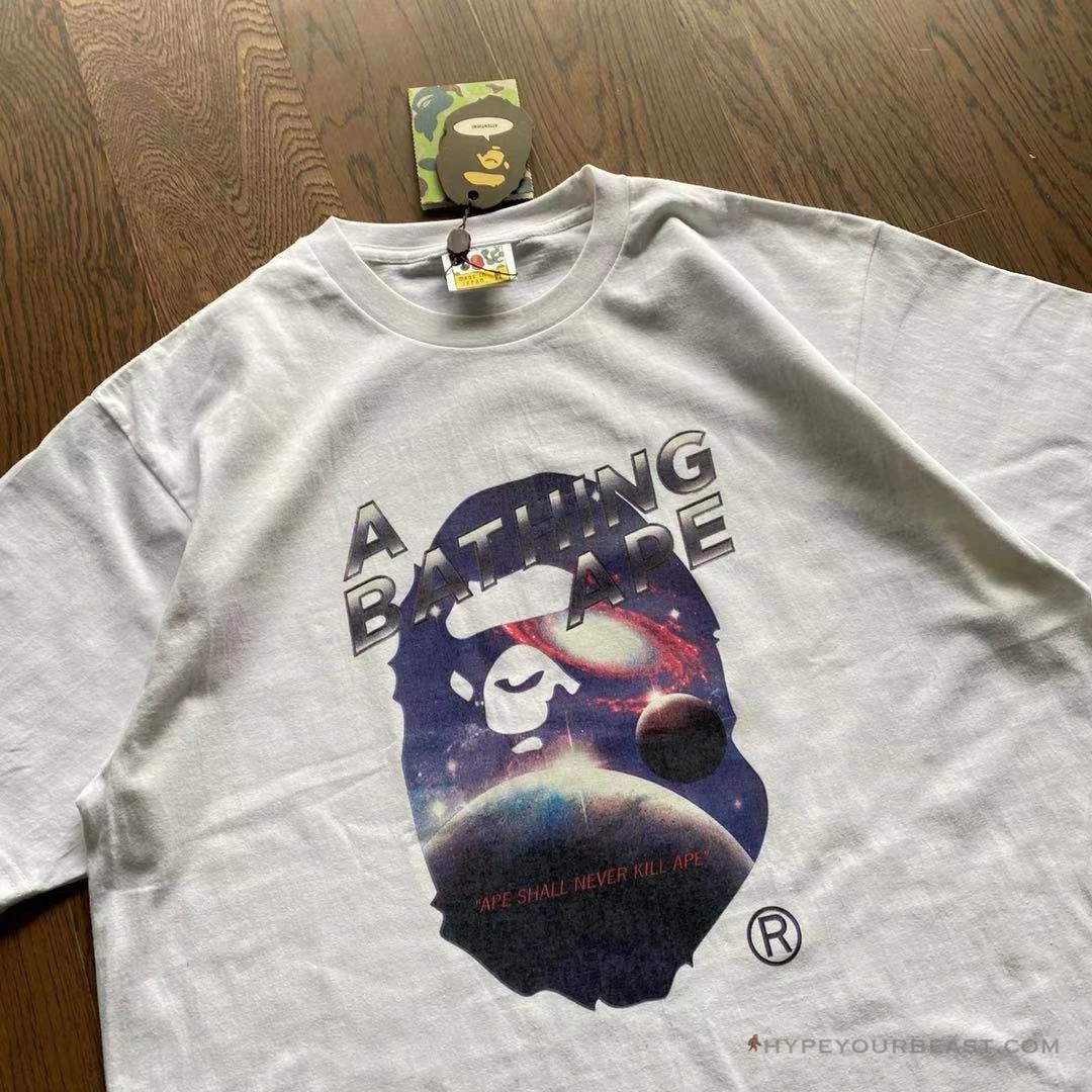 Hypeyourbeast Clothes Bape Tee Shirt White Galaxy 3 Hypeyourbeast Clothes Bape Tee Shirt White Galaxy