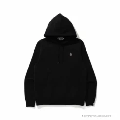 Hypeyourbeast BAPE Classic Ape Head Embroidered Standard Cotton Terry Hoodie 'BLACK' Clothes