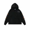 HypeYourBeast Off White Hoodie Embroidered Black Hoodies & Jackets
