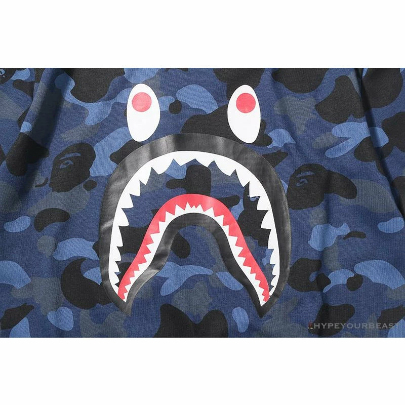 Hypeyourbeast BAPE Camouflage Shark Head Classic Cotton Short Sleeve Tee Shirt 'BLUE' Clothes 4 Hypeyourbeast BAPE Camouflage Shark Head Classic Cotton Short Sleeve Tee Shirt 'BLUE' Clothes