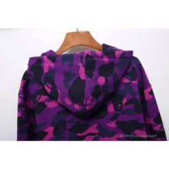 Hypeyourbeast BAPE X Bathing Ape Head Camouflage Hoodie 'PURPLE'