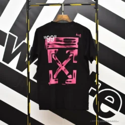 Hypeyourbeast T-Shirts OFF-WHITE 99 Pink Arrow Tee Shirt 'BLACK'