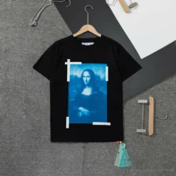 Hypeyourbeast OFF-WHITE Classic Mona Lisa Print Tee Shirt 'BLACK'