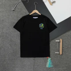 Hypeyourbeast OFF-WHITE Floral And Frog Pattern Tee Shirt 'BLACK' T-Shirts