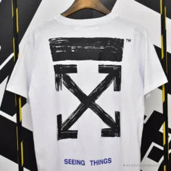 Hypeyourbeast OFF-WHITE Seeing Things Arrow Tee Shirt 'WHITE' T-Shirts