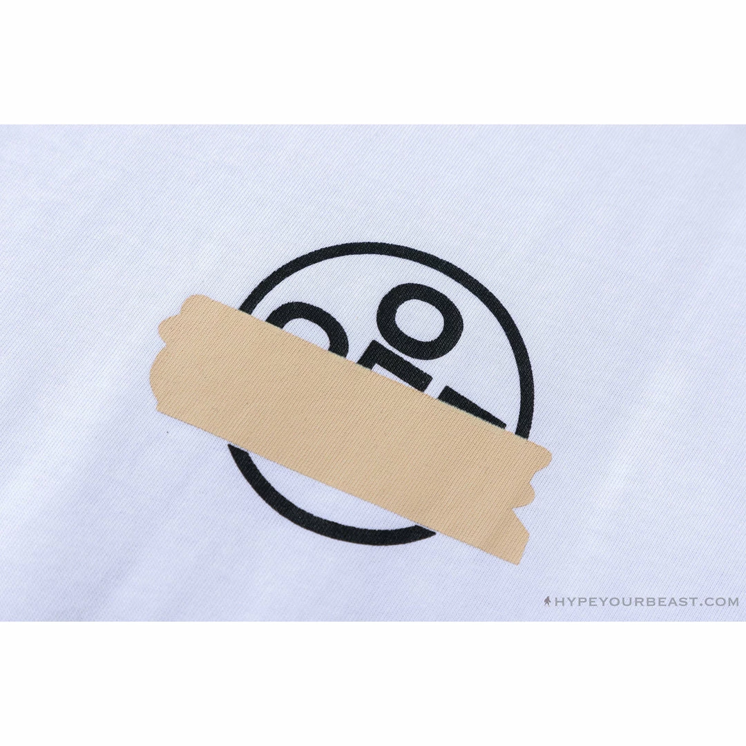 Hypeyourbeast T-Shirts OFF-WHITE Classic Cross Yellow Arrow Tape Tee Shirt 'WHITE' 4 Hypeyourbeast T-Shirts OFF-WHITE Classic Cross Yellow Arrow Tape Tee Shirt 'WHITE'