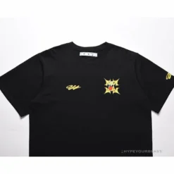 Hypeyourbeast OFF-WHITE Dimensional Arrow Angry Calf Tee Shirt 'BLACK'