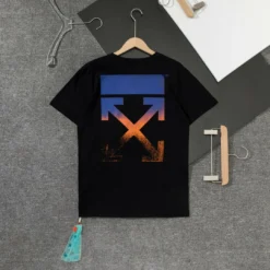Hypeyourbeast OFF-WHITE Gradient Classic Cross Arrow Tee Shirt 'BLACK'