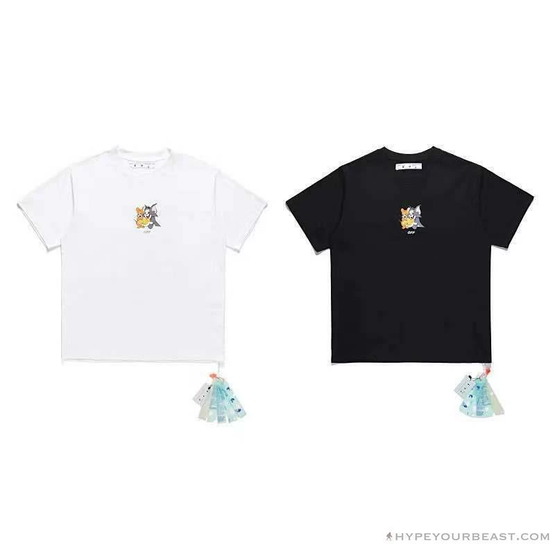 Hypeyourbeast OFF-WHITE Cat And Mouse Tee Shirt 'WHITE' T-Shirts 11 Hypeyourbeast OFF-WHITE Cat And Mouse Tee Shirt 'WHITE' T-Shirts