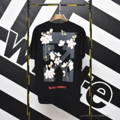Hypeyourbeast OFF-WHITE Sakura Tee Shirt 'BLACK' T-Shirts