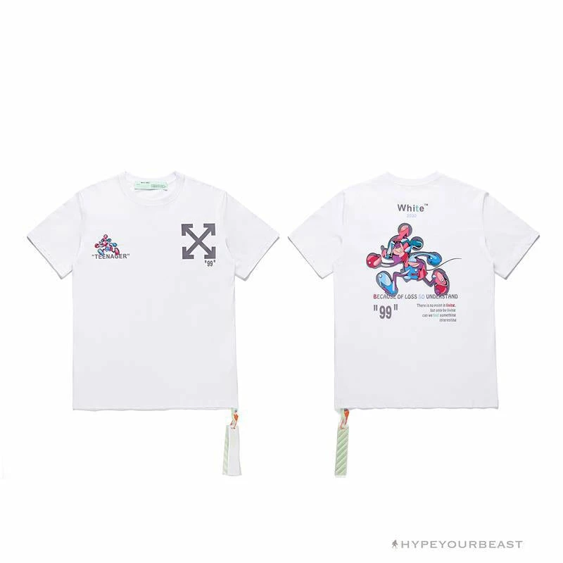 Hypeyourbeast T-Shirts OFF-WHITE Joint Running Mickey Mouse Arrow Tee Shirt 'WHITE' 9 Hypeyourbeast T-Shirts OFF-WHITE Joint Running Mickey Mouse Arrow Tee Shirt 'WHITE'