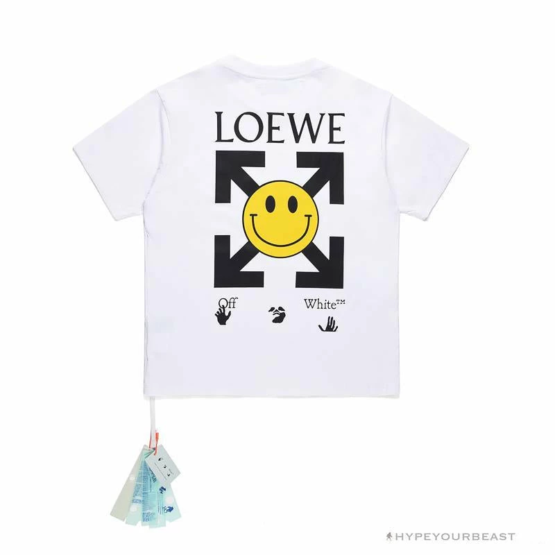 Hypeyourbeast OFF-WHITE X LOEW X SMILEY Tee Shirt 'WHITE' T-Shirts 2 Hypeyourbeast OFF-WHITE X LOEW X SMILEY Tee Shirt 'WHITE' T-Shirts