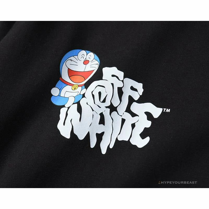 Hypeyourbeast OFF-WHITE Graffiti Letter Doraemon Tee Shirt ' BLACK' T-Shirts 4 Hypeyourbeast OFF-WHITE Graffiti Letter Doraemon Tee Shirt ' BLACK' T-Shirts