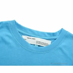Hypeyourbeast OFF-WHITE Explosive Strip Basic Arrow Tee Shirt 'BLUE' T-Shirts