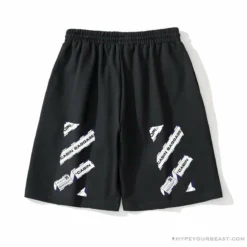 Hypeyourbeast OFF-WHITE Cabin Cabbage Shorts 'BLACK' Pants