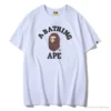 Hypeyourbeast BAPE Classic Basic Ape Man Head English LOGO Tee Shirt 'WHITE'
