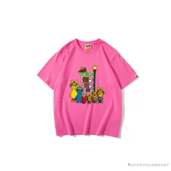 Hypeyourbeast Clothes BAPE Baby Milo Sesame Street Carp Streamer Tee Shirt 'PINK'
