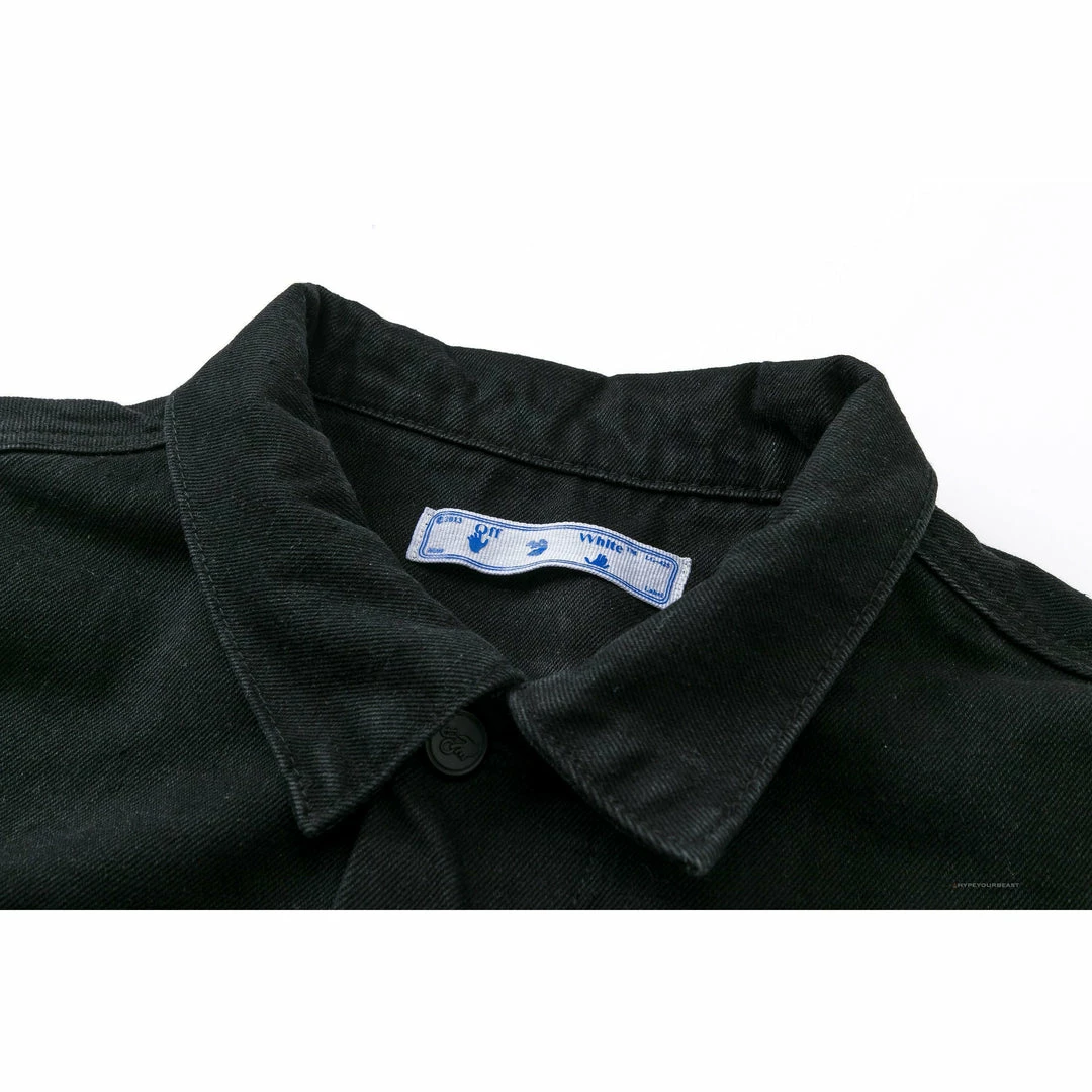 HypeYourBeast Off White Denim Black Jacket - White Hoodies & Jackets 2 HypeYourBeast Off White Denim Black Jacket - White Hoodies & Jackets