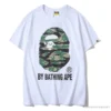 Hypeyourbeast BAPE Tiger Pattern Camouflage Ape Initials Tee Shirt 'WHITE' Clothes
