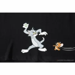 Hypeyourbeast Clothes BAPE Little Ape Head Tom And Jerry Chase Tee Shirt 'BLACK'