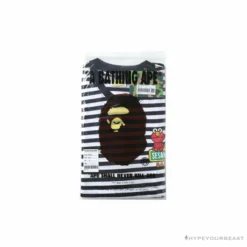 Hypeyourbeast Clothes BAPE Baby Milo Sesame Street Striped Tee Shirt 'BLACK'