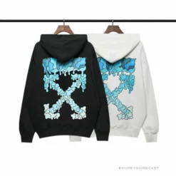 HypeYourBeast Hoodies & Jackets Off White Hoodie Black BLUE 28 HypeYourBeast Hoodies & Jackets Off White Hoodie Black BLUE