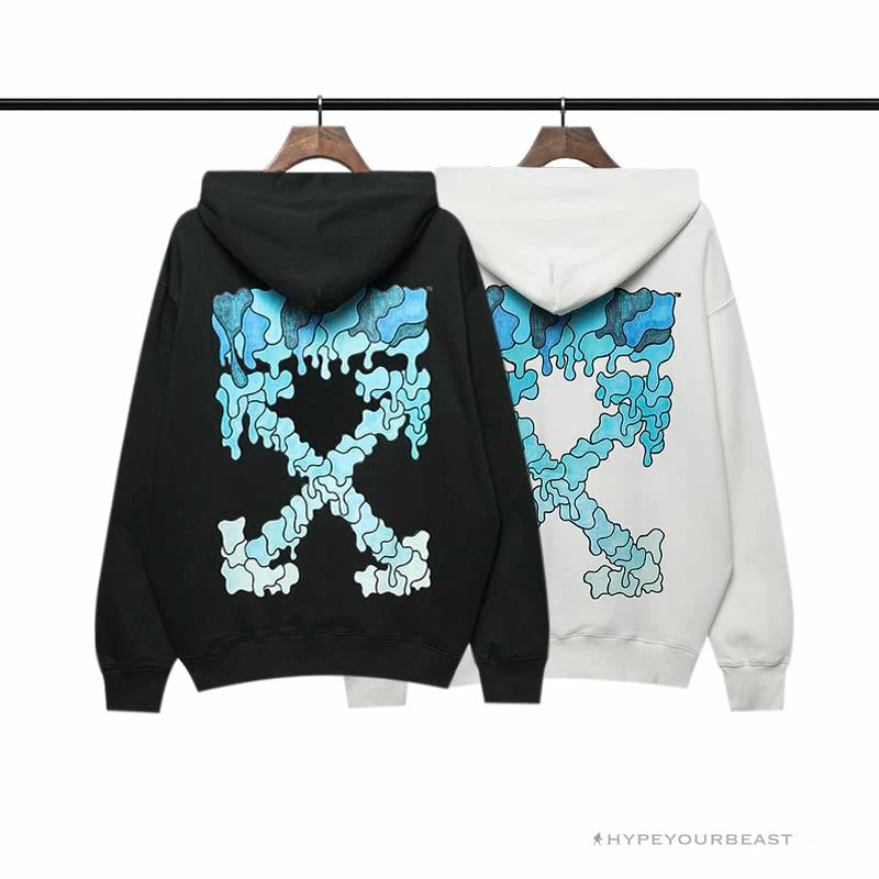 HypeYourBeast Hoodies & Jackets Off White Hoodie Black BLUE 14 HypeYourBeast Hoodies & Jackets Off White Hoodie Black BLUE