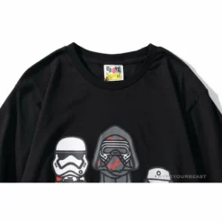 Hypeyourbeast BAPE X Star Wars Collaboration Black Warrior Tee Shirt 'BLACK'
