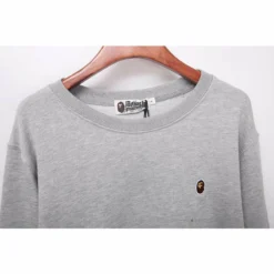 Hypeyourbeast BAPE Classic Ape Head Embroidered Long Sleeve Shirt 'GREY' 13 Hypeyourbeast BAPE Classic Ape Head Embroidered Long Sleeve Shirt 'GREY'