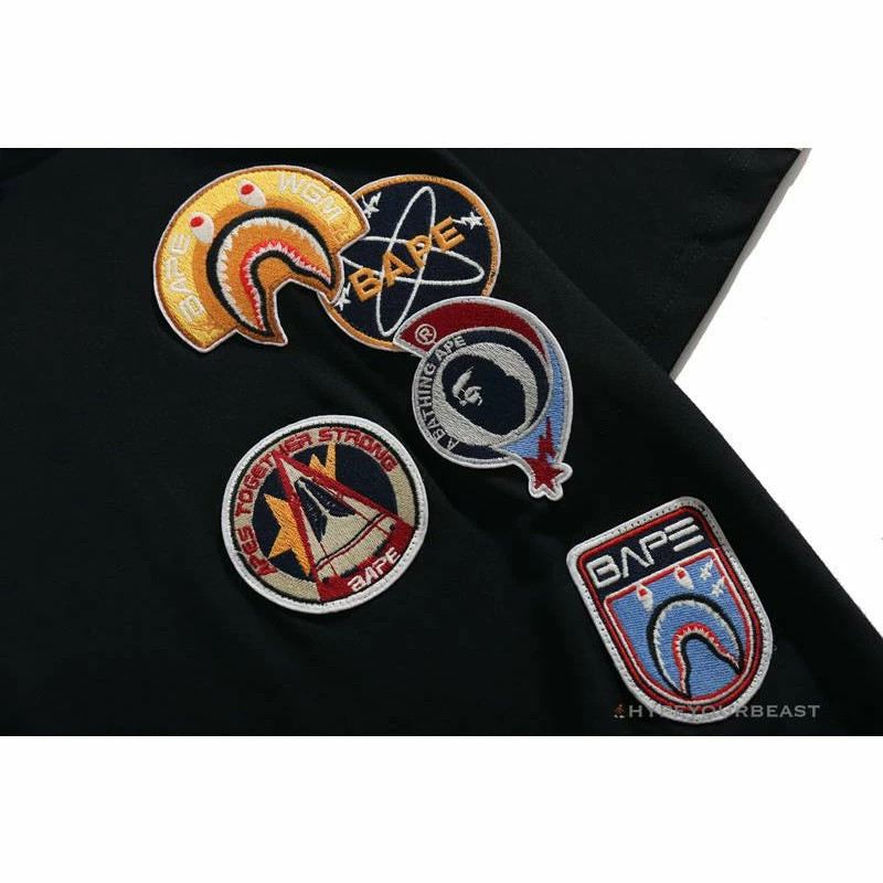 Hypeyourbeast Clothes BAPE Shark Head Crazy Patch Tee Shirt 6 Hypeyourbeast Clothes BAPE Shark Head Crazy Patch Tee Shirt